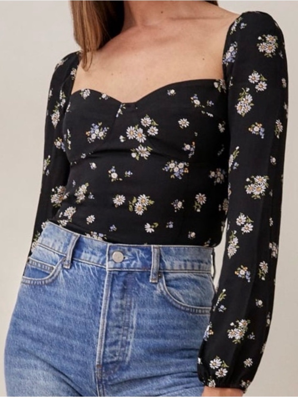 Reformation Reign Top in Daisy
